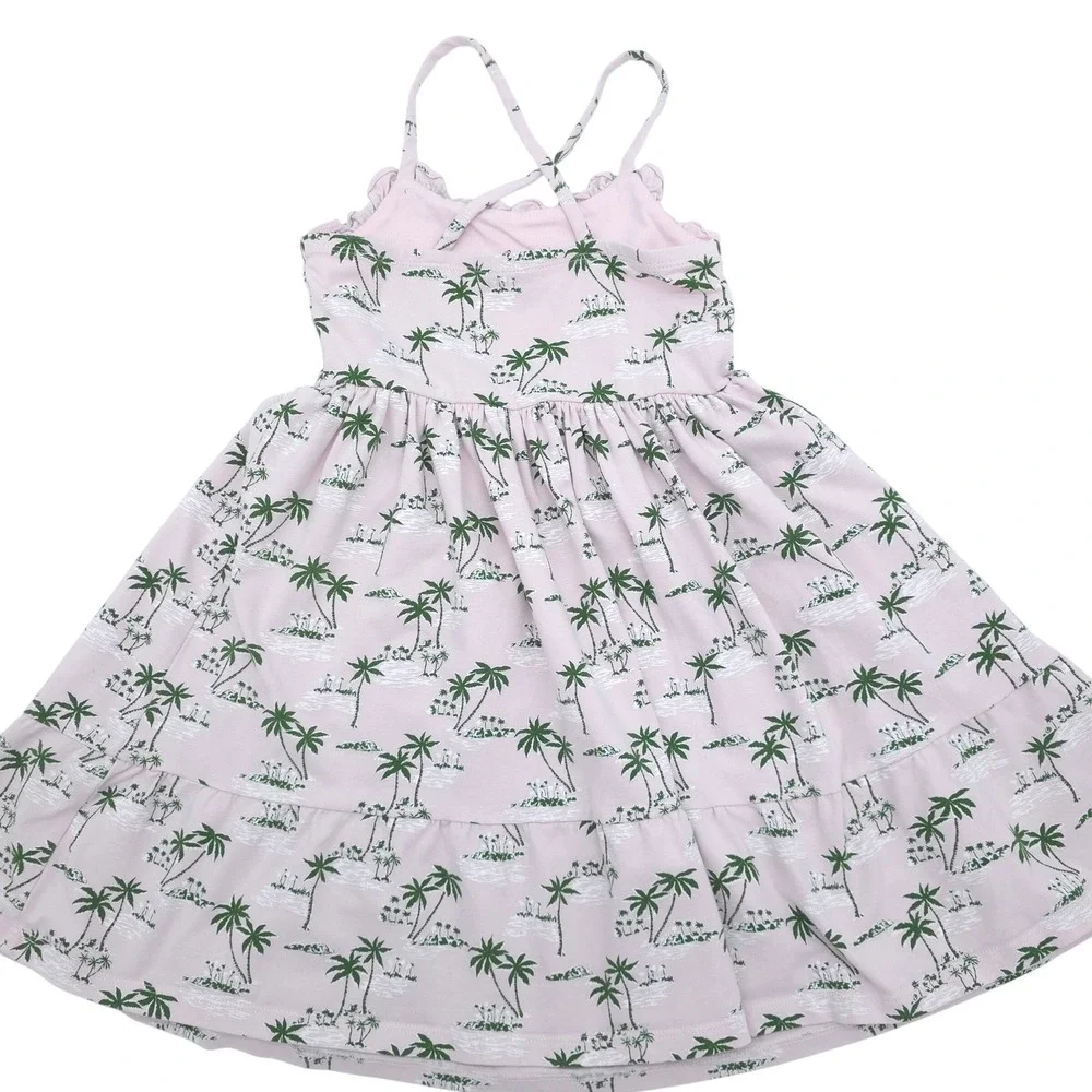 Janie and Jack Imagine Paradise Palm Tree Dress Size 7